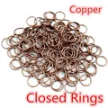 Rote Kupfer-Biegeringe geschlossen für DIY-Schmuckherstellung und Handwerkszubehör - Geschlossener Stil / 5mm / Kupfer