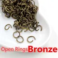 Antike Bronze-Spaltringe für die DIY-Schmuckherstellung und Bastelprojekte - Verstellbar / 4mm / Bronze