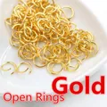 Großpackung vergoldeter Eisen-Biegeringe für DIY-Schmuckherstellung und Basteln - Verstellbar / 4mm / Gold