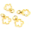 Golden cherry blossom lobster clasps set for DIY keychains and accessory making - Cherry Blossom / Gold