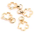 Golden cherry blossom shaped swivel spring keychain clasps for doll pendants - Cherry Blossom / KC Gold