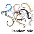 DIY jewelry ear cuff hooks in mixed metallic finishes for custom earring accessories - Random Mixed Colors