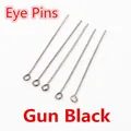 Μεταλλικές καρφίτσες ματιών σε gun black για χειροποίητη κατασκευή κοσμημάτων DIY - Καρφίτσα με Μάτι / 200 Τεμάχια/Συσκευασία / 16mm / Γκρι μεταλλικό