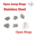Offene Binderinge aus Edelstahl in verschiedenen Größen für DIY-Schmuckherstellung - Verstellbar / 4mm / Stahlfarbe