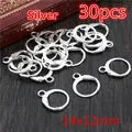 30pcs silver plated lever back ear hooks 14x12mm for DIY handmade jewelry accessories - Leverback Earring Hook (L2-32) / 30Pcs Pack / Silver