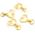 Golden heart-shaped rotating lobster clasp for DIY keychain and jewelry making accessories - Heart / Gold