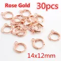 DIY rose gold plated earring hooks in 14x12mm size for handmade jewelry making - Leverback Earring Hook (S2-30)