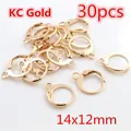 30pcs KC gold plated leverback earring hooks for DIY jewelry making 14x12mm - Leverback Earring Hook (W4-45)
