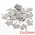 Ciondolo a forma di gatto in acciaio inossidabile argento 11x12mm per gioielli fai-da-te - Stile Gatto Seduto (Q6-28)