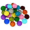 Mélange de cabochons ronds en résine druzy texturés pour la création de bijoux DIY - 8mm / Mélange Aléatoire