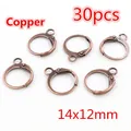 Antique copper leverback earring hooks for DIY jewelry making in 14x12mm size - Leverback Earring Hook (Y2-21)