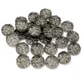 Cabochons ronds en résine druzy gris foncé avec texture cristalline pour bijoux DIY - 8mm / Gris clair