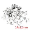 Ciondoli a farfalla traforati in acciaio inossidabile per gioielli da 14x12mm - Stile Farfalla (Q2-09)