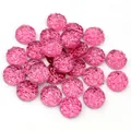 Cabochon en résine druzy rose avec texture cristalline scintillante pour bijoux DIY - 8mm / Rose rose
