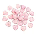 Pink heart-shaped glitter cabochons for DIY jewelry and hair accessories - Pink / 12mm (0.25g Per Piece)