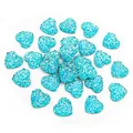 Sparkling cyan heart-shaped resin charms with glitter for DIY jewelry making - Light Blue / 12mm (0.25g Per Piece)