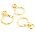 Golden seashell shaped rotating spring swivel lobster clasp for keychain DIY - Shell / Gold
