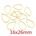 Set di 20 ciondoli a goccia in acciaio inossidabile dorato per gioielli DIY 16x26mm - Forma di Goccia d'Acqua - Oro (16x26mm) / Confezione da 20