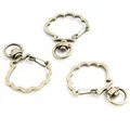 Shell-shaped antique bronze keychain hook with a rotating ring base for DIY accessories - Shell / Antique Bronze