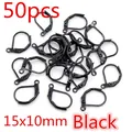 50pcs black leverback earring hooks 15x10mm for DIY jewelry making accessories - Leverback Earring Hook (N5-33)