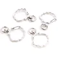 Silver shell-shaped swivel lobster clasp keychain hooks made of durable alloy - Shell / White K/Silver