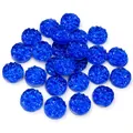 Cabochons plats bleu foncé étincelants style druzy pour la création de bijoux DIY - 8mm / Bleu clair