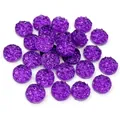 Cabochon en résine druzy violet foncé 12mm avec texture cristalline pour bijoux DIY - 8mm / Violet foncé
