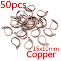 50pcs antique copper French earring hooks 15x10mm for DIY jewelry making material - Leverback Earring Hook (W5-47)