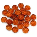 Cabochons druzy en résine orange avec surface scintillante pour la création de bijoux - 8mm / Orange