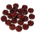 Cabochons en résine druzy rouge foncé avec texture de gravier pour loisirs créatifs - 8mm / Brun Rougeâtre Foncé