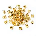 Golden metal bead tips and crimp covers for DIY jewelry making and end connection - Gold