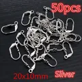 Bulk 50pcs silver lever-back earring hooks 20x10mm for DIY jewelry making findings - Leverback Earring Hook (With Flower Decor) (N5-38)