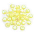 DIY yellow resin round cabochons with AB iridescent coating for jewelry making - Yellow