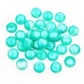 Round 12mm mint green resin cabochon with cat-eye shimmer for DIY jewelry making - Green