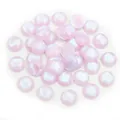 Pink iridescent round resin beads with pearl luster for DIY jewelry making and crafts - Light Pink