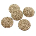 20mm 25mm round resin flatback cabochon with textured gold glitter finish accessories - Dark Gold
