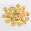 Round 12mm iridescent yellow resin rhinestones with faceted pineapple cut for DIY - Bright Yellow (Z6-09)