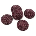 20mm burgundy resin round druzy stone cabochon for DIY jewelry making and crafts - Brown