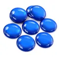 Dunkelblauer 25mm Katzenaugen-Cabochon aus Harz mit runder Kuppel für DIY Schmuck - Dunkelblau (G3-19)