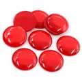 25mm rote runde Cabochons aus Harz mit flacher Rückseite für DIY-Schmuckzubehör - Rot (G3-18)