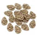 Strass en résine gouttes dorées scintillantes pour bijoux DIY et nail art créatif - 13x18mm / Or