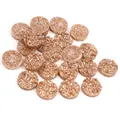 Round rose gold druzy resin cabochons with flat back for DIY jewelry making - S / Rose Gold