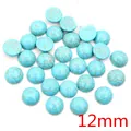 12mm runde Türkis Cabochons mit goldenen Adern für die Schmuckherstellung - 12mm Rund