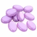 Detailed view of 18x25mm oval purple resin cabochons with cat eye effect for DIY jewelry - Purple Cat Eye Style (F1-24)