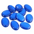 Deep blue oval resin cabochon flatback stones for DIY jewelry making and crafts - Deep Blue Style (G7-05)