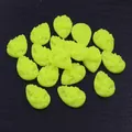 Neon yellow drop-shaped resin flatback crystals with faceted surface for DIY jewelry - Fluorescent Yellow (5)
