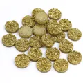 Cabochon tondi in resina druzy dorata per gioielli fai-da-te con texture brillante - S / Giallo Oro