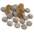 Cabochon tondi in resina 8-12mm con glitter dorati e texture druzy per gioielli fai-da-te - 8 / Oro