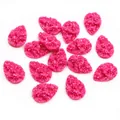Pink 10x14mm water drop druzy resin cabochons for DIY jewelry making and accessories - Bright Pink (9)