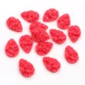 Pink teardrop druzy resin cabochon with crystalline texture for DIY jewelry making - Peach Pink (10)